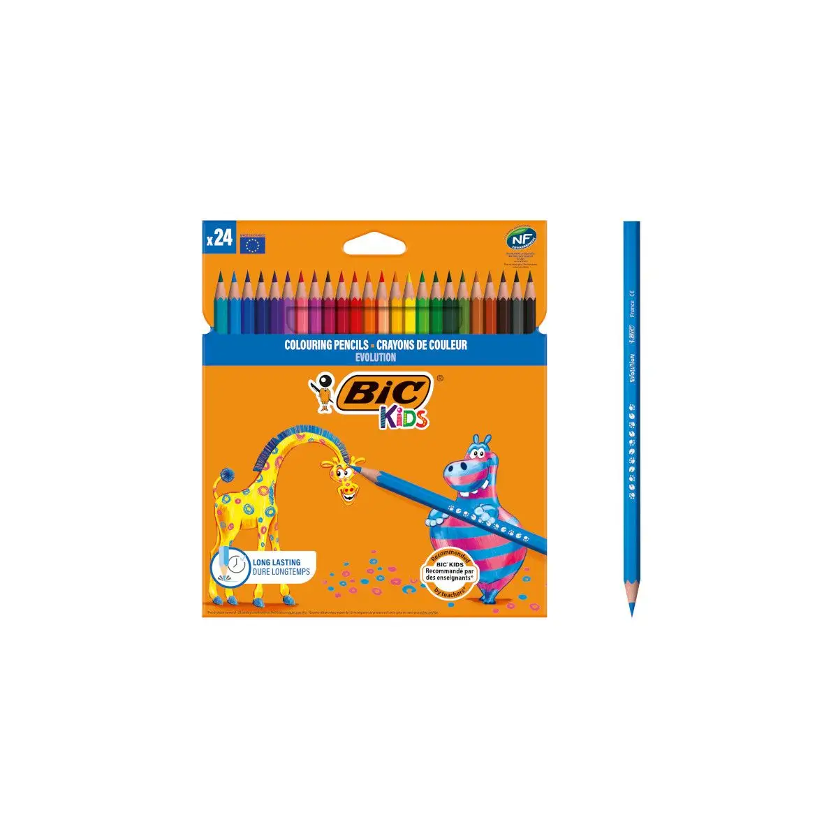 Crayons de couleur BIC Evolution – 12 coul.